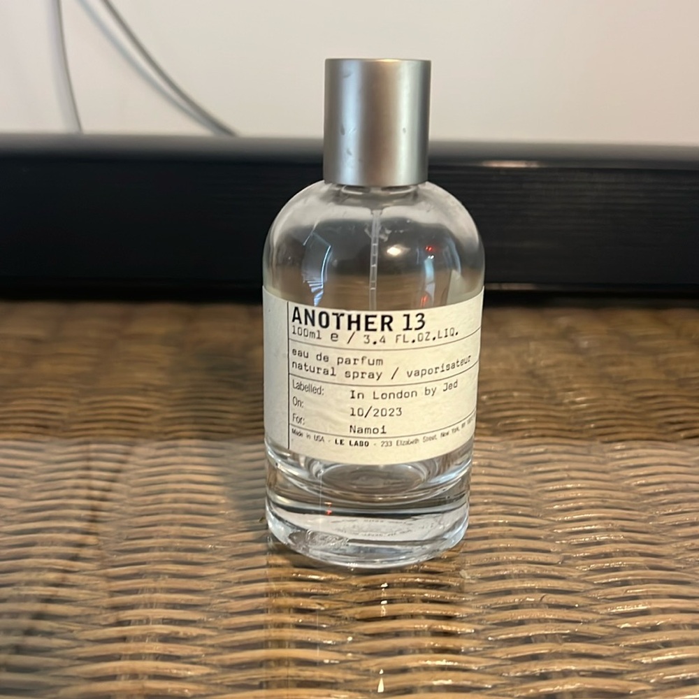 Empty bottle of Another 13 by Le Labo 3.4oz/100ml